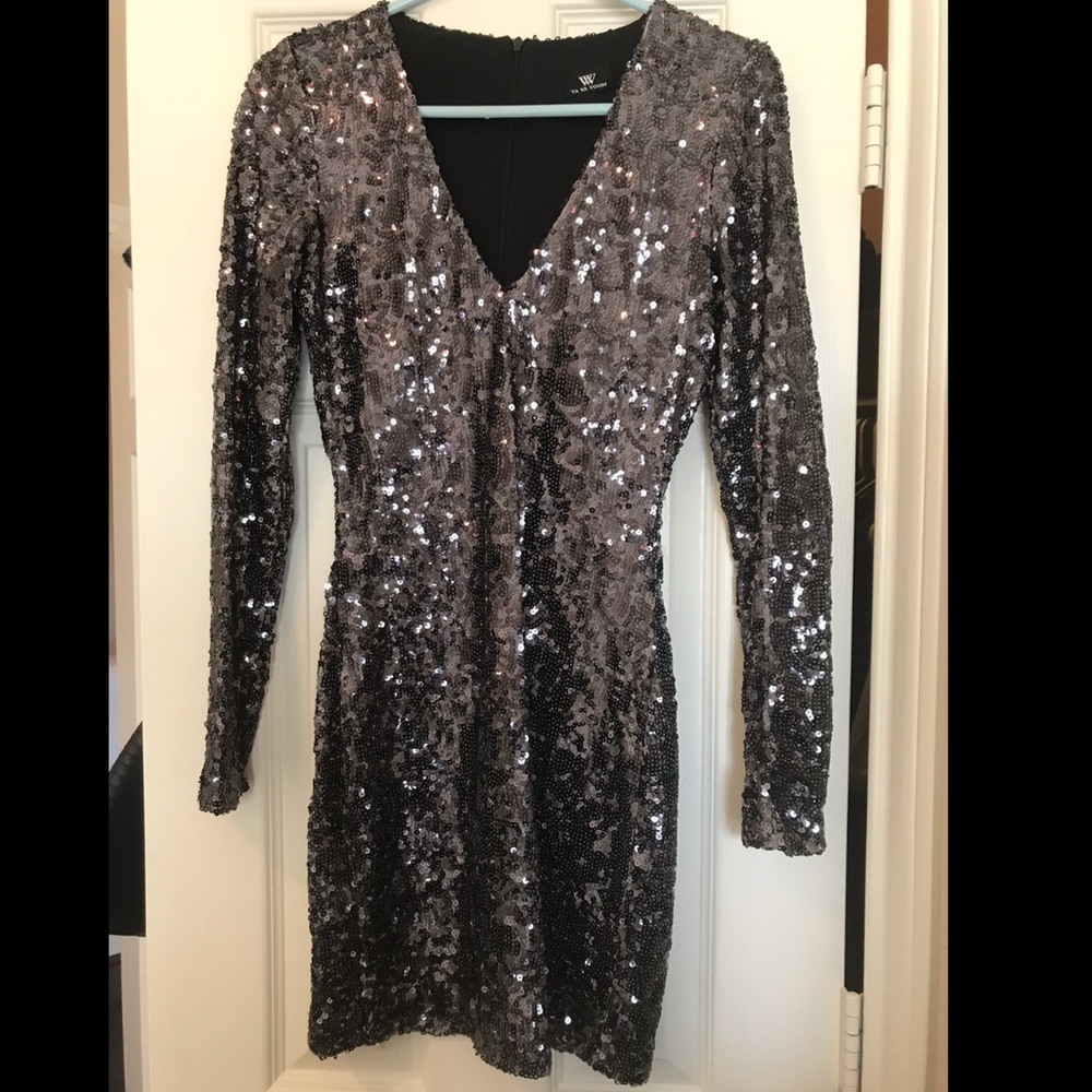 Dark grey sequins women’s dress